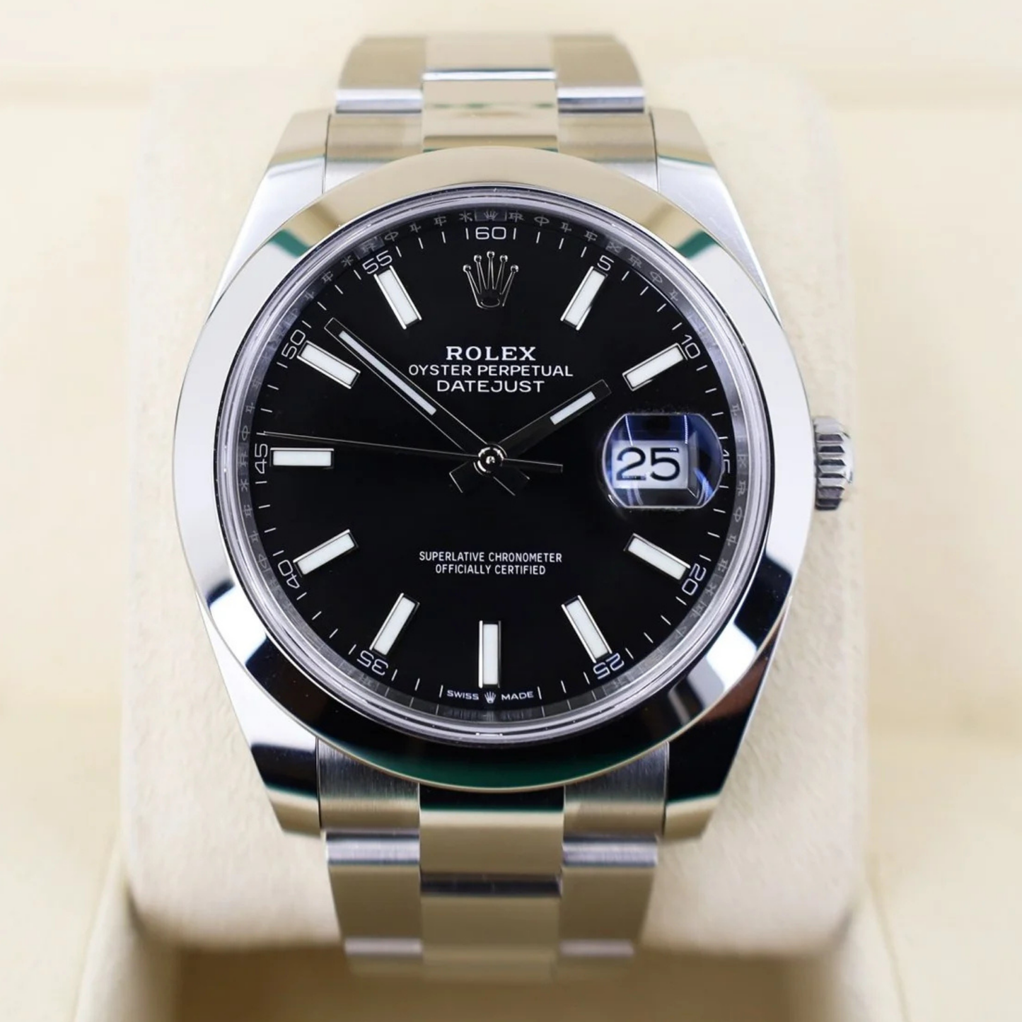 Rolex Datejust 41 Smooth Bezel Steel Mens Watch 126300 41mm