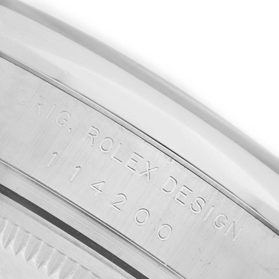 Rolex Air 34 King Blue Concentric Dial Steel Mens Watch 114200 34mm