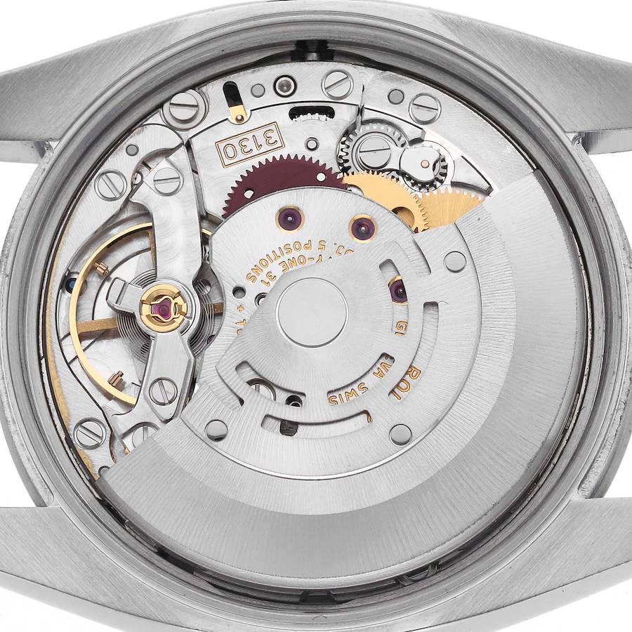 Rolex Air King Silver Roman Dial Stainless Steel Mens Watch 114200 34mm