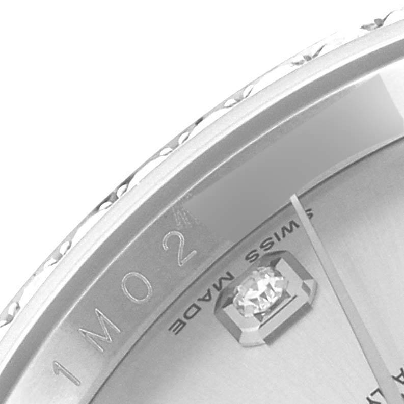 Rolex Datejust 36 Silver Diamond Dial Bezel Unisex Watch 116244 36mm