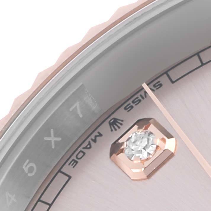 Rolex Datejust 41 Steel Everose Gold Sundust Diamond Dial Mens Watch 126331 41mm