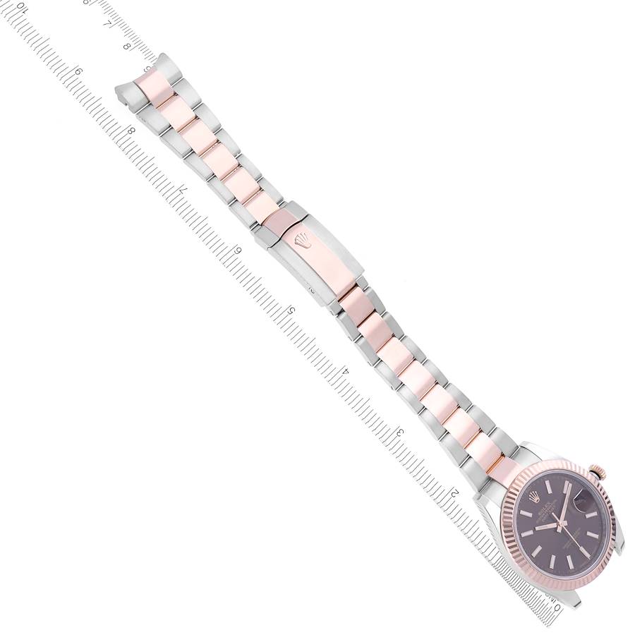Rolex Datejust 41 Steel Rose Gold Chocolate Dial Mens Watch 126331 41mm