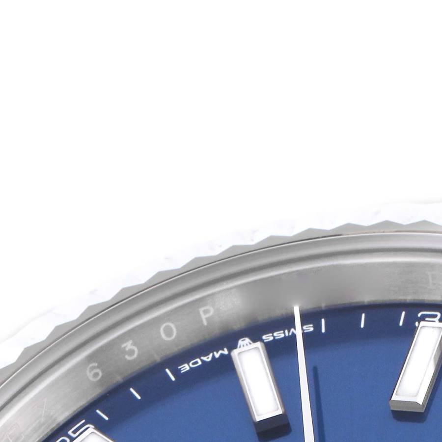 Rolex Datejust 41 Steel White Gold Blue Dial Mens Watch 126334 41mm