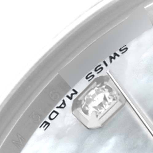 Rolex Datejust 31 Midsize Mother Of Pearl Diamond Dial Steel White Gold Watch 178274 31mm