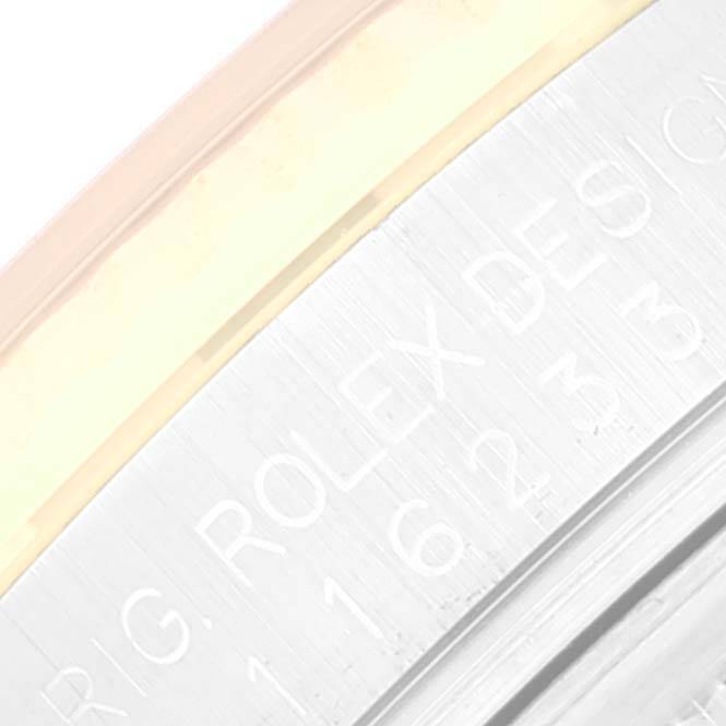 Rolex Datejust 36 Steel Yellow Gold Black Diamond Dial Mens Watch 116233 36mm