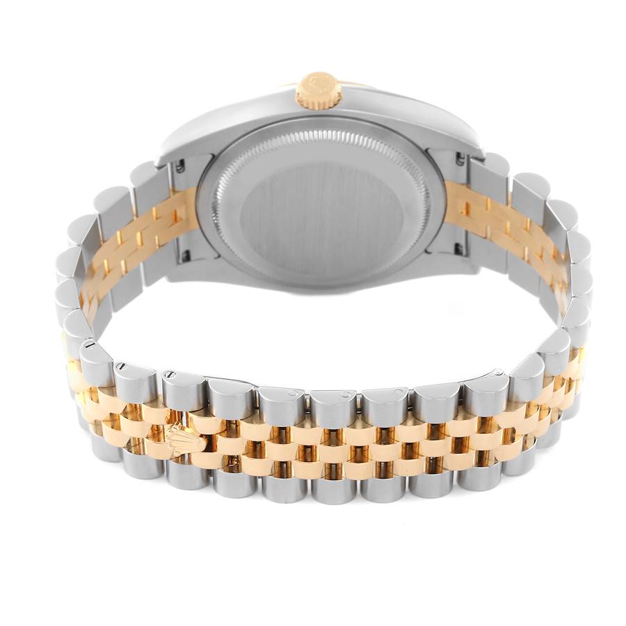 Rolex Datejust 36 Steel Yellow Gold White Dial Mens Watch 116233 36mm