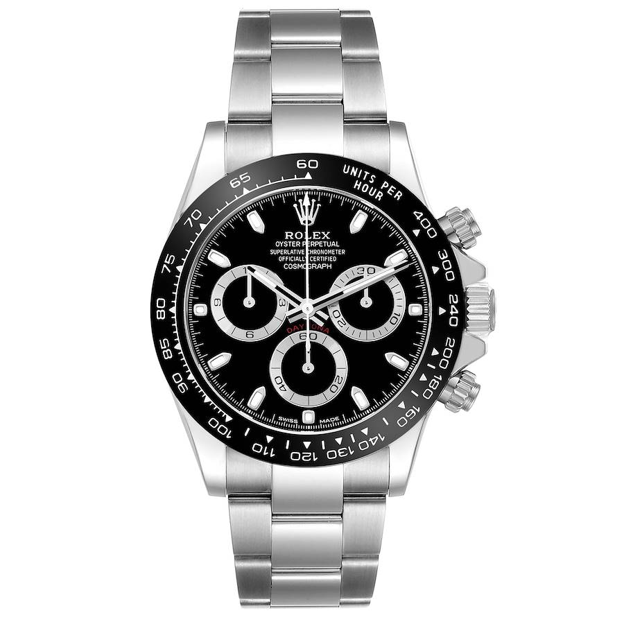 Rolex Daytona Chronograph Black Dial Steel Mens Watch 116500LN 40mm