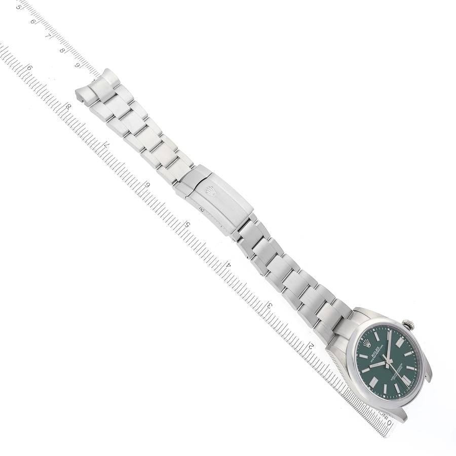 Rolex Oyster Perpetual 41 Green Dial Steel Mens Watch 124300 41mm