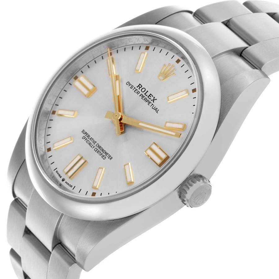 Rolex Oyster Perpetual 41 Silver Dial Steel Mens Watch 124300 41mm