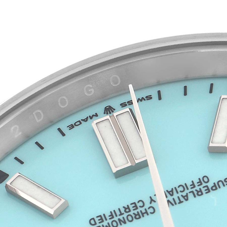 Rolex Oyster Perpetual 41 Turquoise Dial Steel Mens Watch 124300 41mm