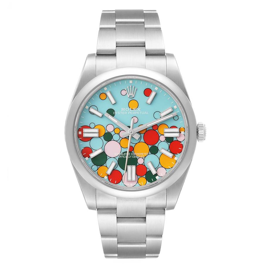 Rolex Oyster Perpetual 41 Celebration Dial Steel Mens Watch 124300 41mm