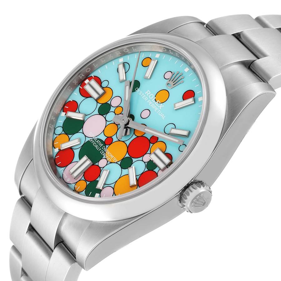 Rolex Oyster Perpetual 41 Celebration Dial Steel Mens Watch 124300 41mm