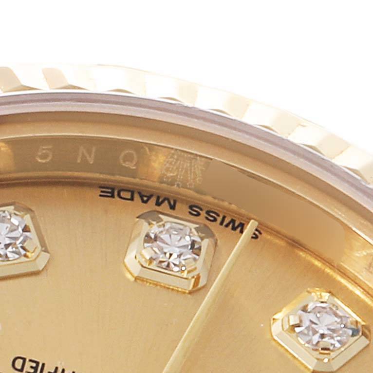 Rolex President Datejust 26 Yellow Gold Diamond Ladies Watch 179178 26mm