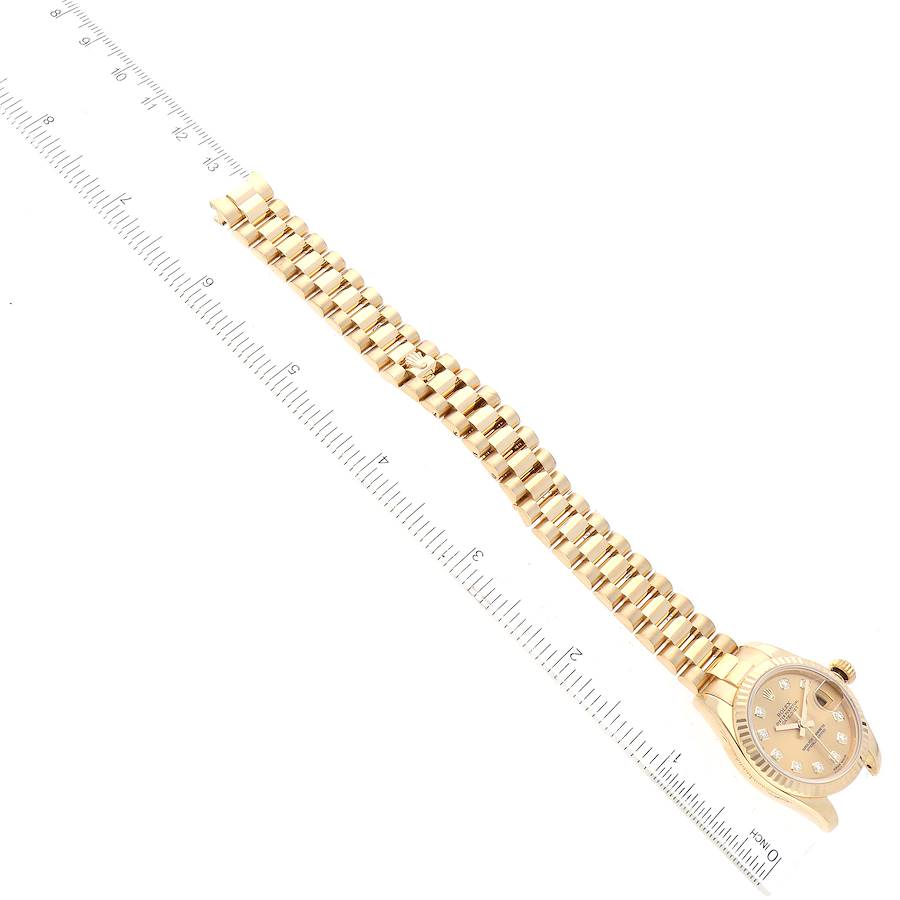 Rolex President Datejust 26 Yellow Gold Diamond Ladies Watch 179178 26mm