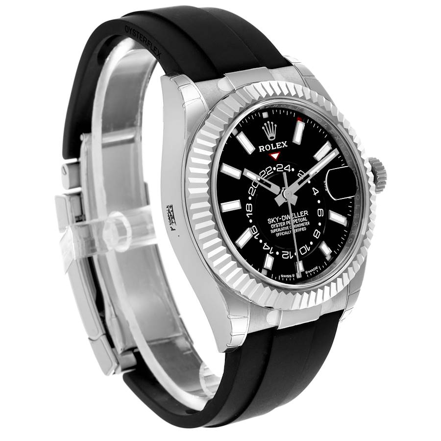Rolex Sky-Dweller 42 Black Dial White Gold Mens Watch 336239 42mm