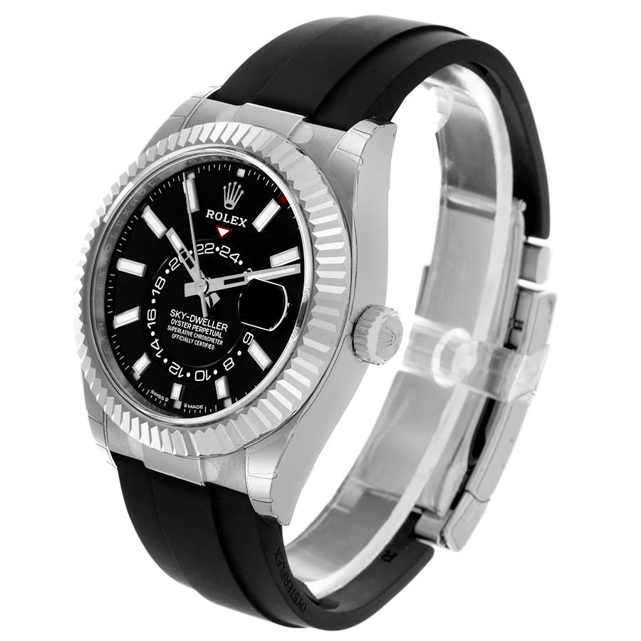 Rolex Sky-Dweller 42 Black Dial White Gold Mens Watch 336239 42mm
