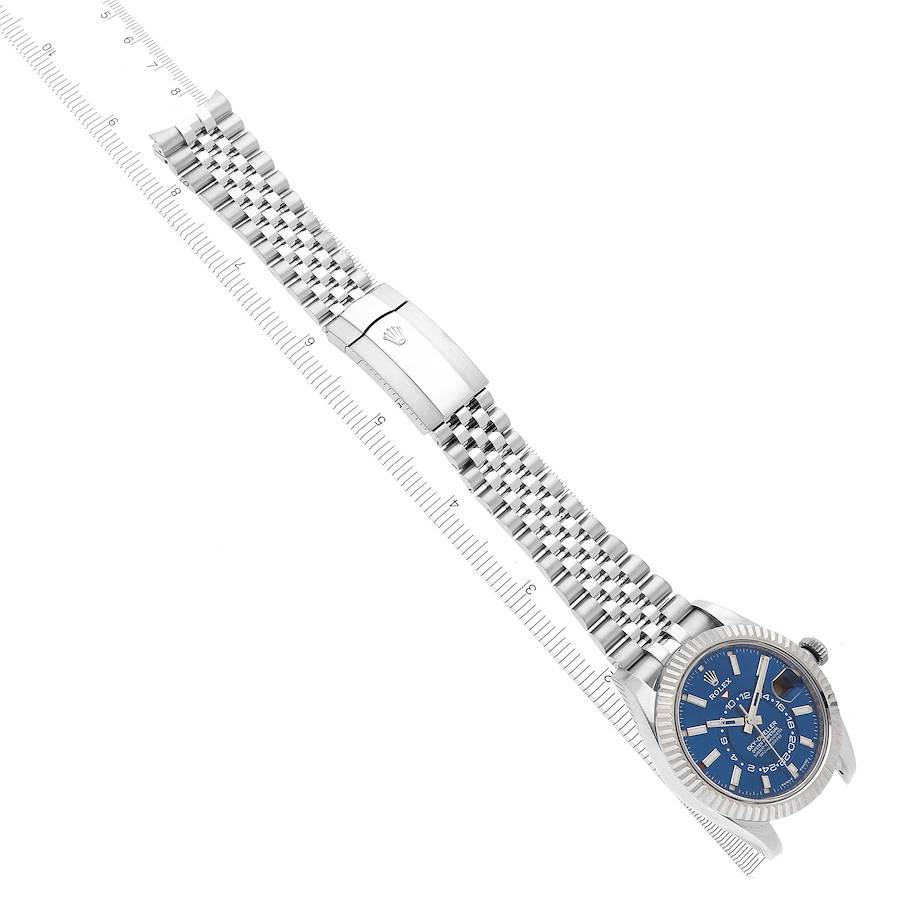 Rolex Sky-Dweller Steel White Gold Blue Dial Mens Watch 336934 42mm