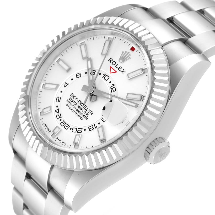 Rolex Sky-Dweller Steel White Gold Mens Watch 336934 42mm