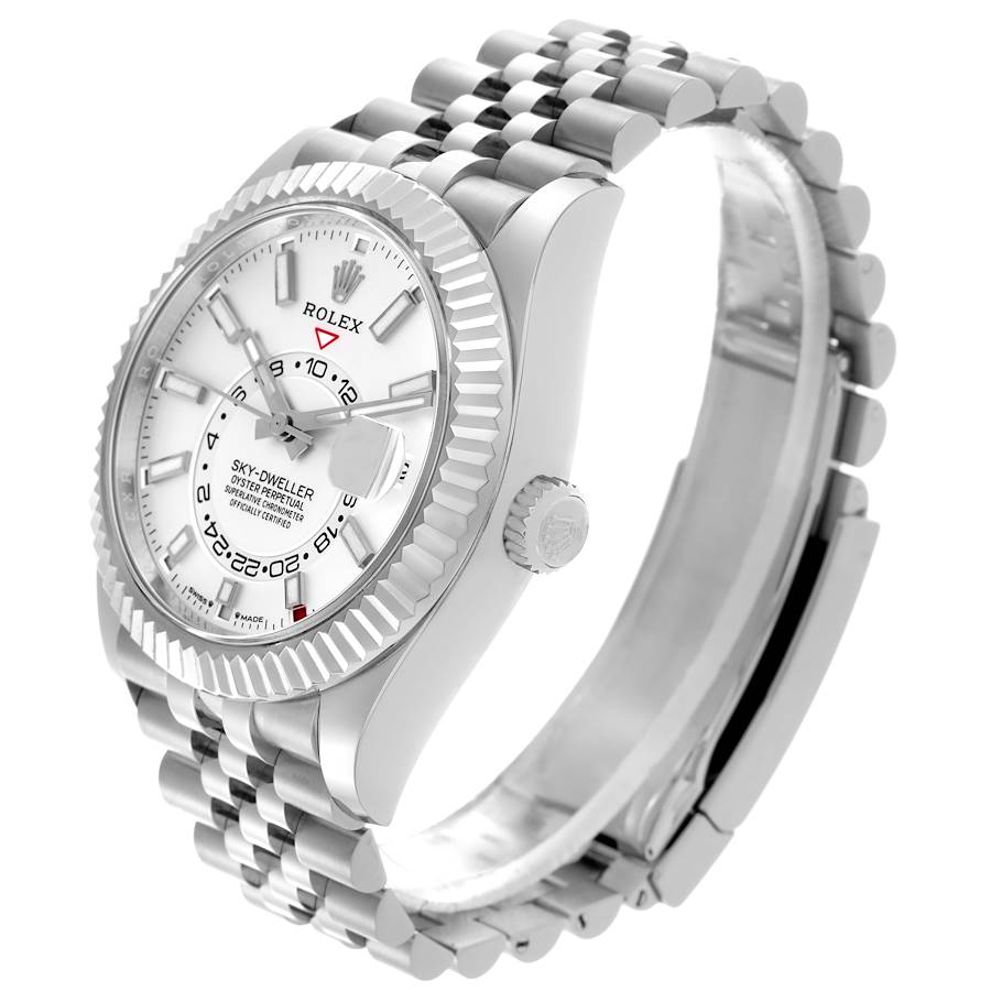 Rolex Sky-Dweller Steel White Gold White Dial Mens Watch 336934 42mm