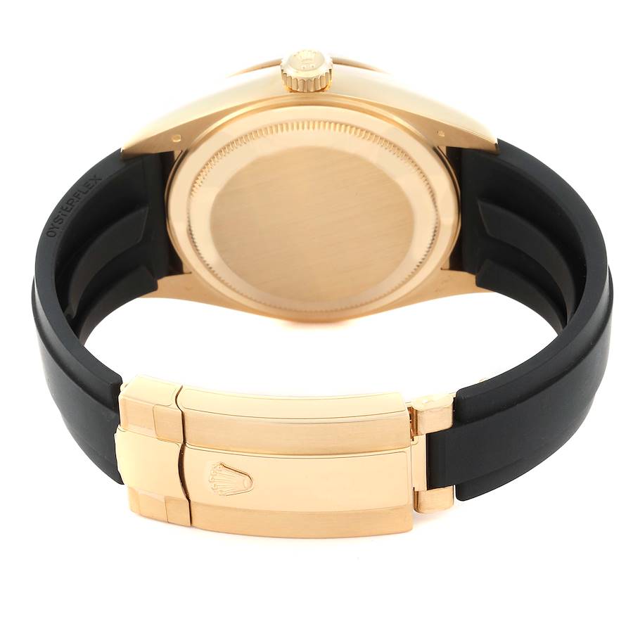 Rolex Sky-Dweller Yellow Gold Black Dial Oysterflex Mens Watch 336238 42mm