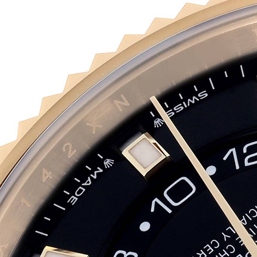 Rolex Sky-Dweller Yellow Gold Black Dial Oysterflex Mens Watch 336238 42mm