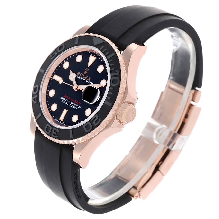 Rolex Yachtmaster 40 Everose Rose Gold Oysterflex Mens Watch 126655 40mm