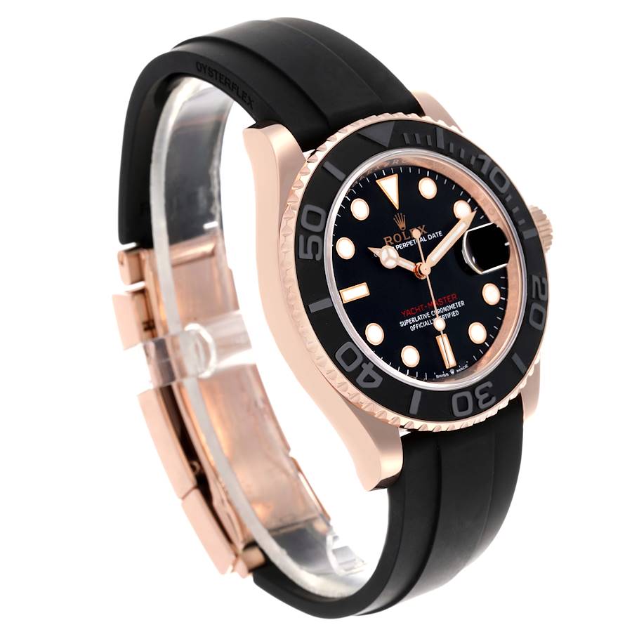 Rolex Yachtmaster 40 Everose Rose Gold Oysterflex Mens Watch 126655 40mm