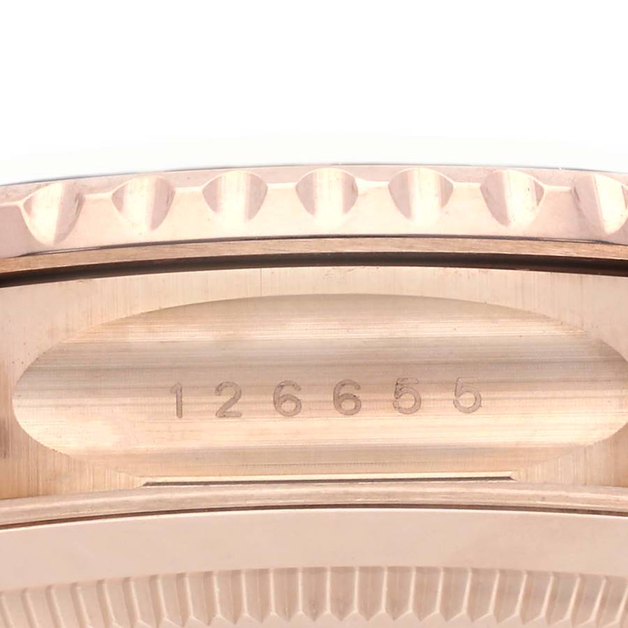 Rolex Yachtmaster 40 Everose Rose Gold Oysterflex Mens Watch 126655 40mm