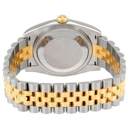 Rolex Oyster Perpetual Datejust 36 Black Set with Diamonds Dial Stainless Steel and 18K Yellow Gold Jubilee Bracelet Automatic Men’s Watch 116233BKJDJ