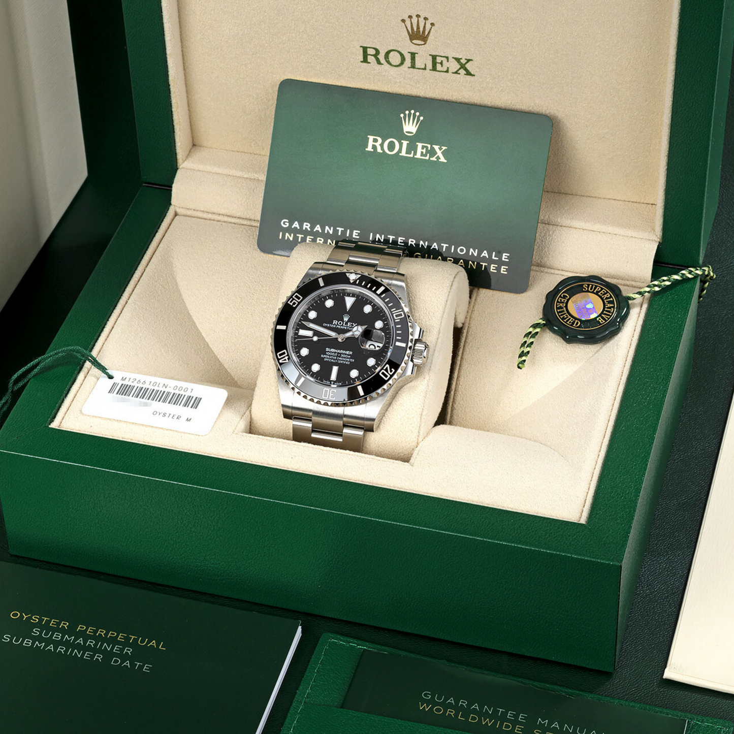 Rolex Submariner Automatic Chronometer Black Dial Men's Watch 124060 (No-Date) 41mm
