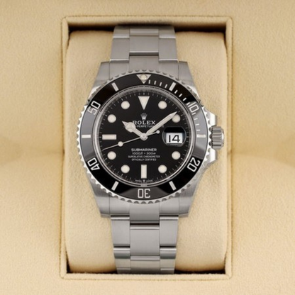 Rolex Submariner Black Dial Ceramic Bezel Steel Mens Watch 126610LN (Black-Date) 41mm