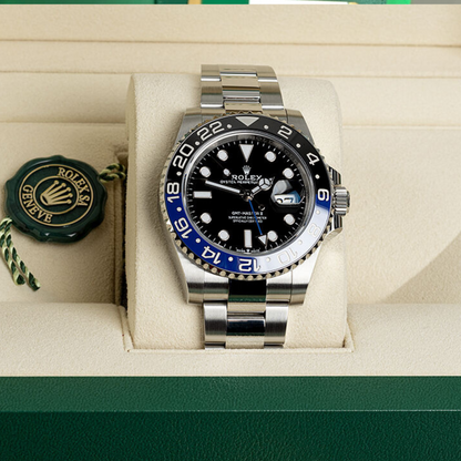 Rolex GMT Master II Black Blue Batman Bezel Steel Mens Watch 126710BLNR (Batman) 40mm