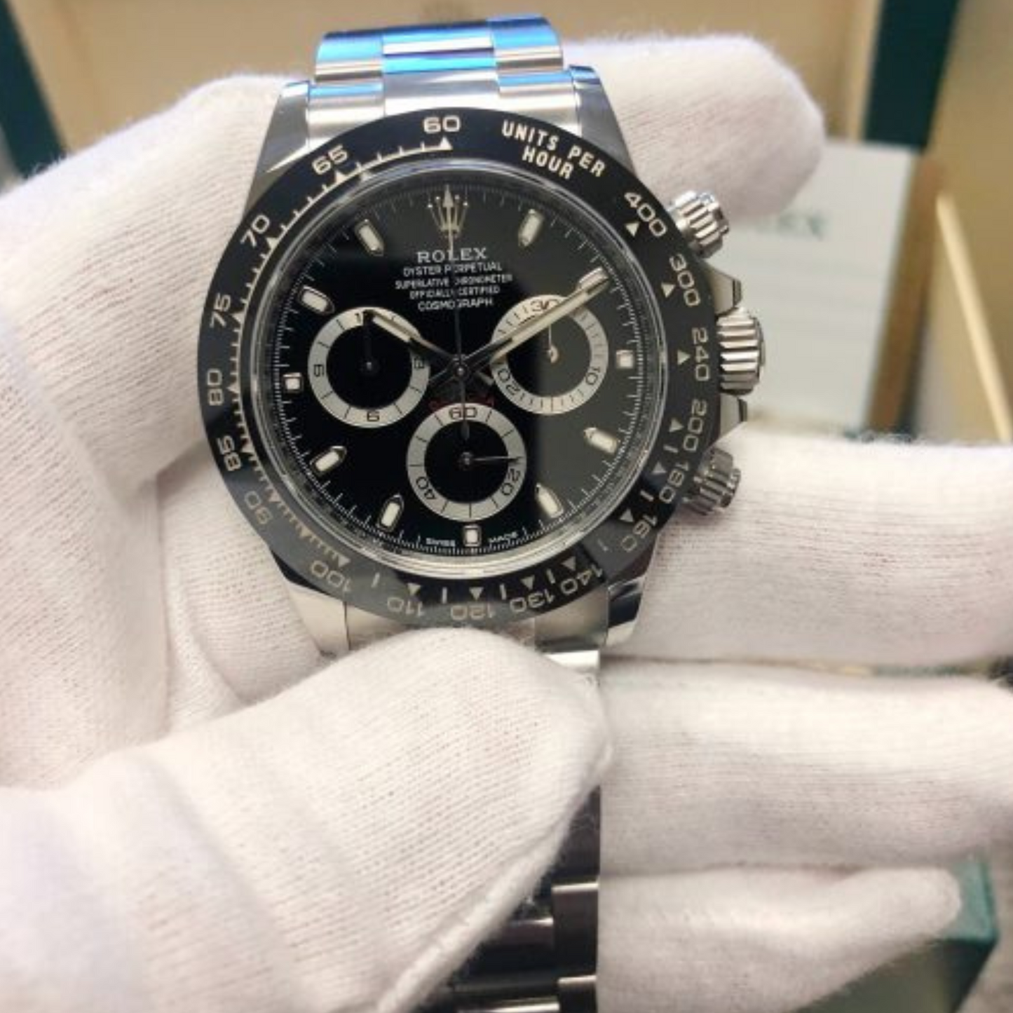 Rolex Daytona Chronograph Black Dial Steel Mens Watch 116500LN 40mm