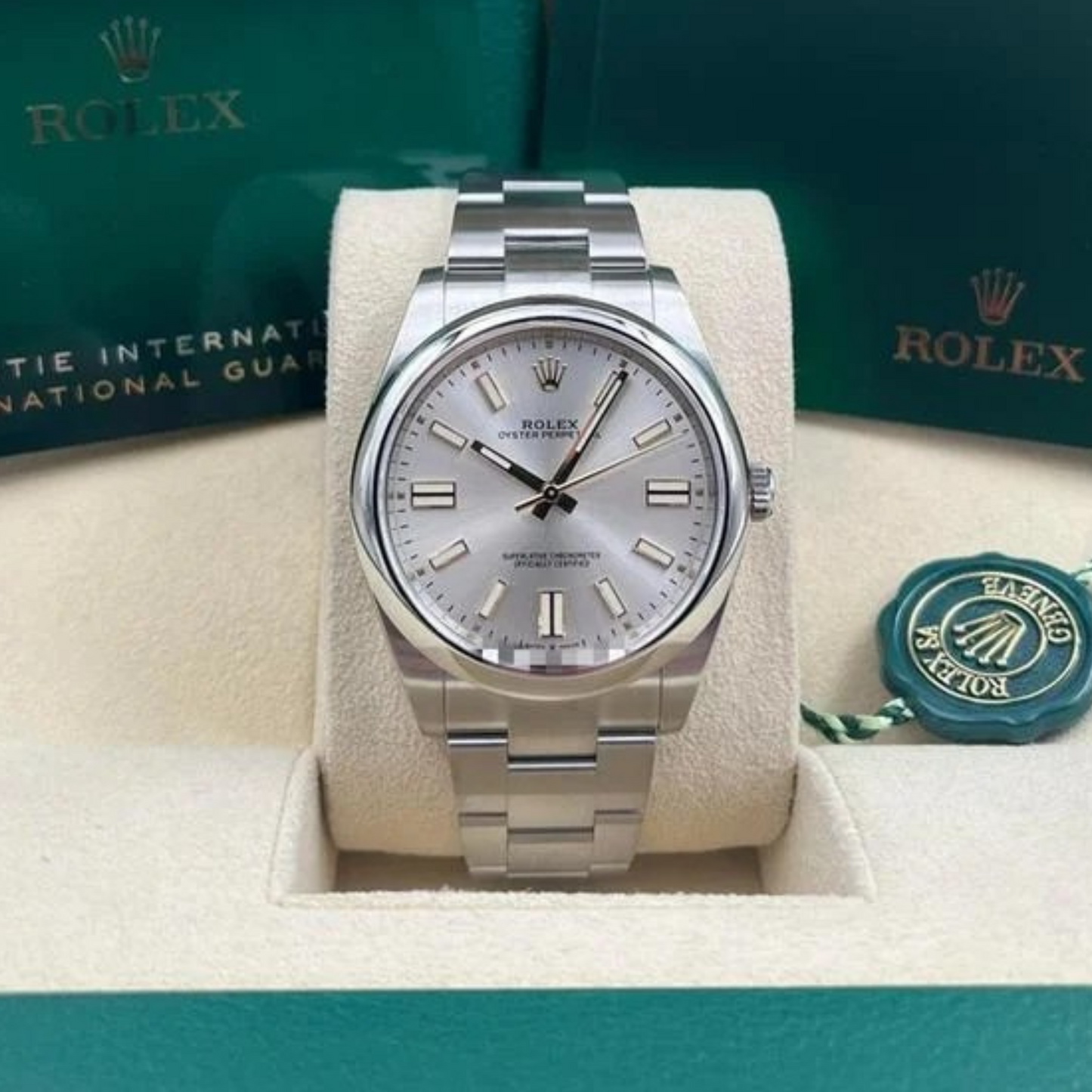 Rolex Oyster Perpetual 41 Silver Dial Steel Mens Watch 124300 41mm