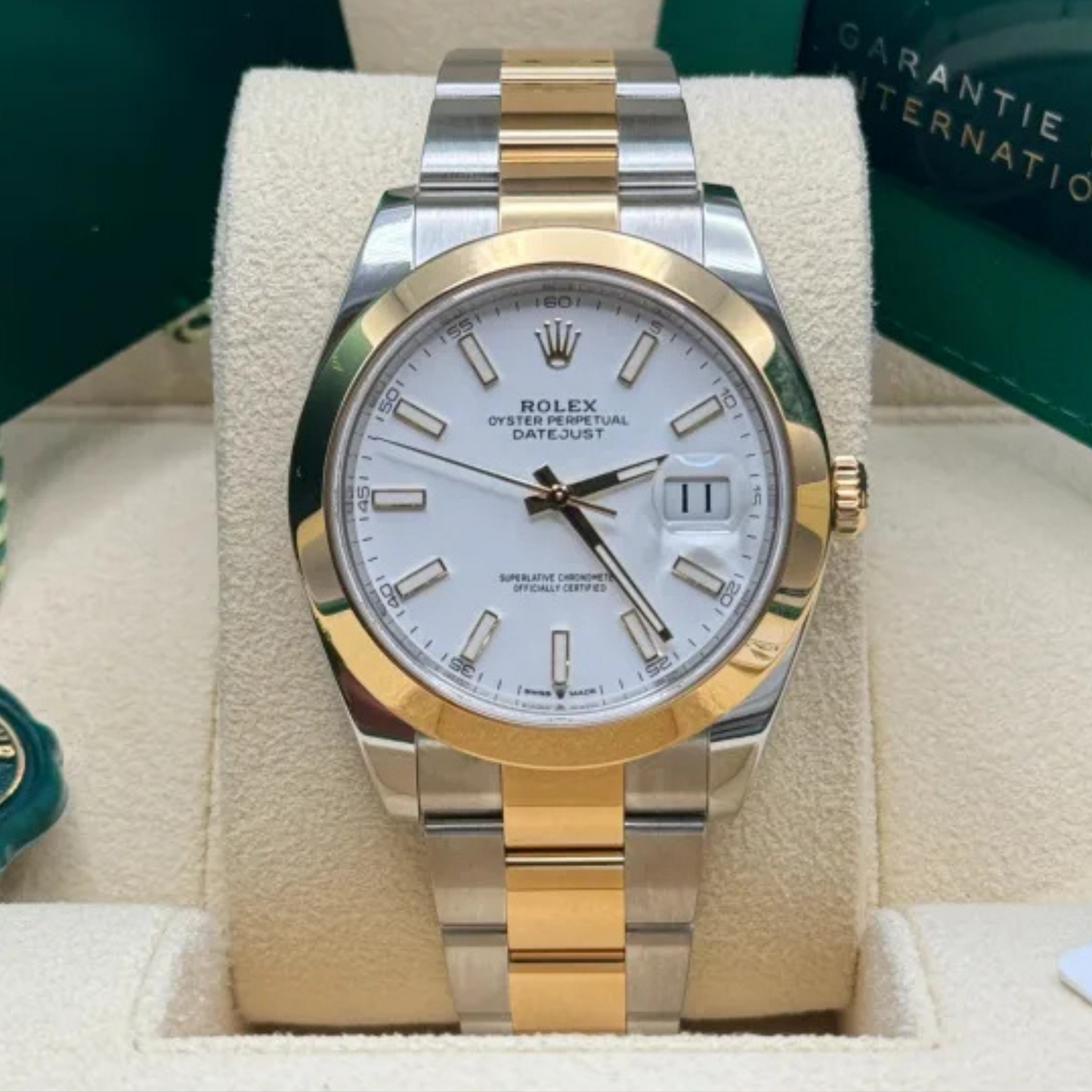 Rolex Datejust 41 Steel Yellow Gold Domed Bezel Mens Watch 126303 41mm