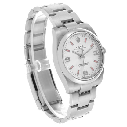Rolex Air King 34 Silver Dial Steel Mens Watch 114200 34mm
