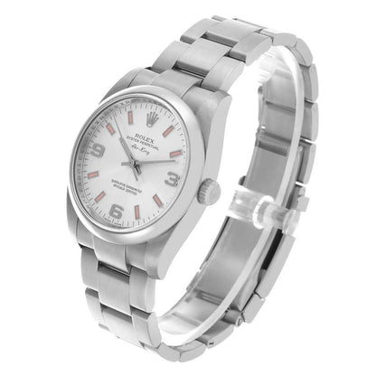 Rolex Air King 34 Silver Dial Steel Mens Watch 114200 34mm