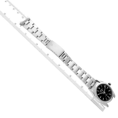 Rolex Air King 34 Black Dial Smooth Bezel Steel Mens Watch 14000 34mm