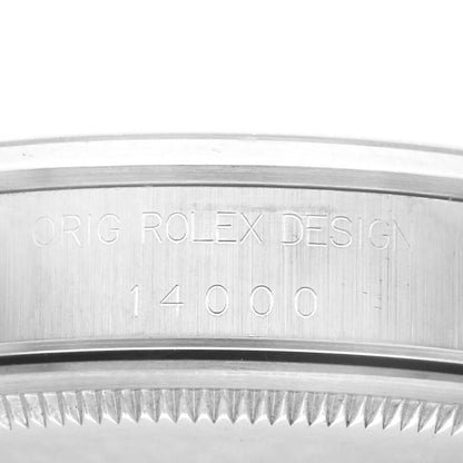 Rolex Air King 34 Black Dial Smooth Bezel Steel Mens Watch 14000 34mm