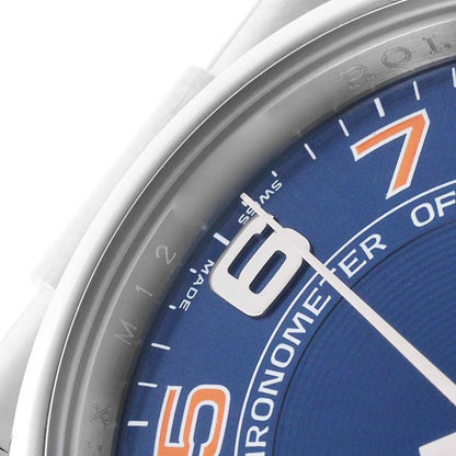 Rolex Air 34 King Blue Concentric Dial Steel Mens Watch 114200 34mm