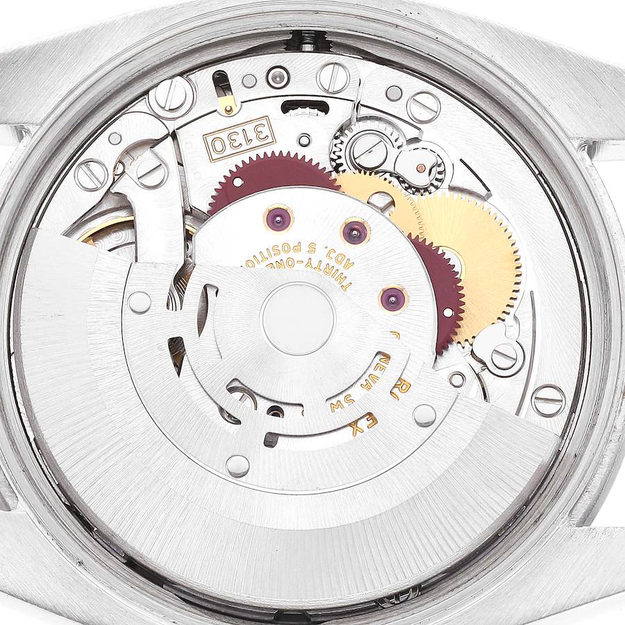 Rolex Air King 34 Concentric Silver Orange Dial Mens Watch 114200 34mm