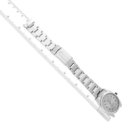 Rolex Air King Silver Roman Dial Stainless Steel Mens Watch 114200 34mm