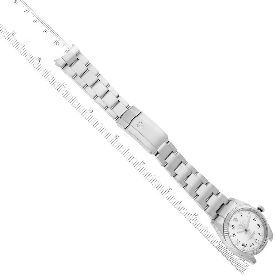 Rolex Air King Steel White Gold Silver Diamond Dial Mens Watch 114234 34mm