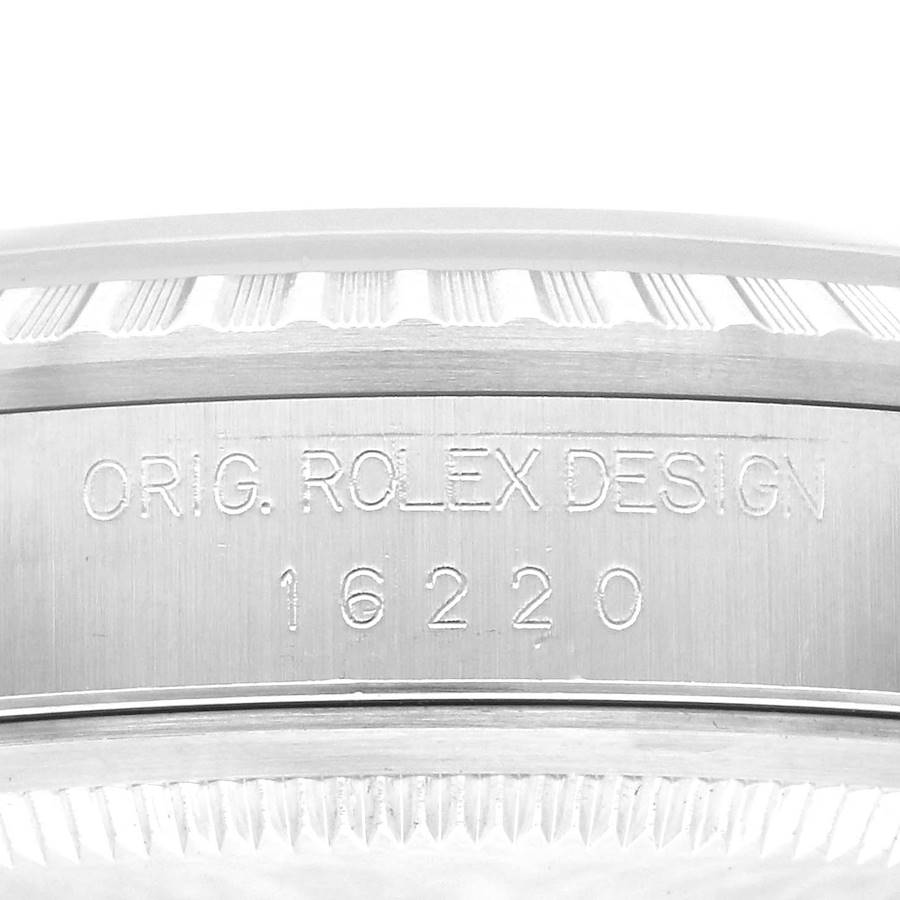 Rolex Datejust 36 White Roman Dial Steel Mens Watch 16220 36mm