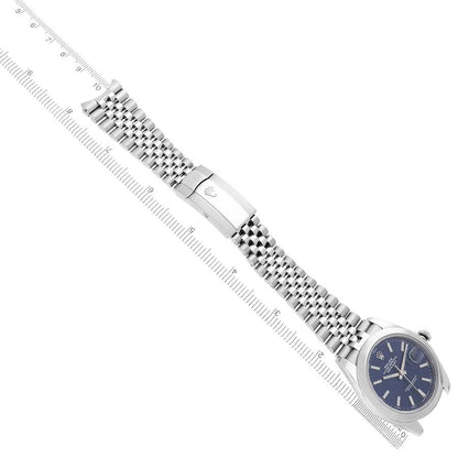 Rolex Datejust 41 Blue Dial Smooth Bezel Steel Mens Watch 126300 41mm