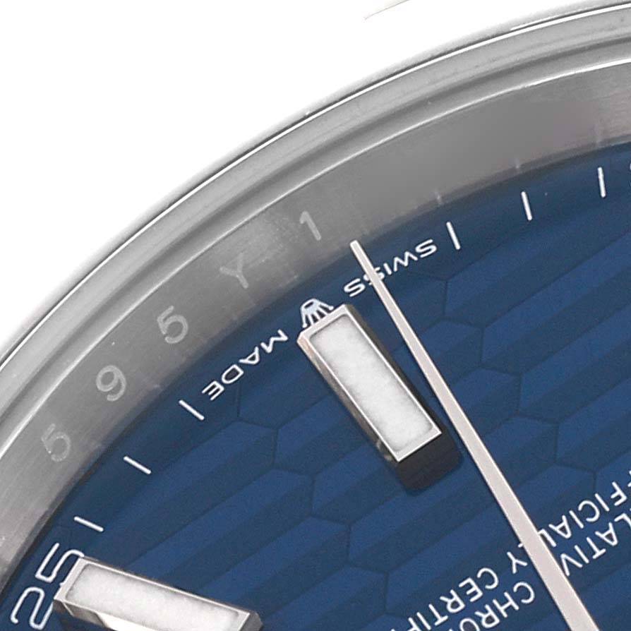 Rolex Datejust 41 Blue Fluted Dial Steel Mens Watch 126300 41mm