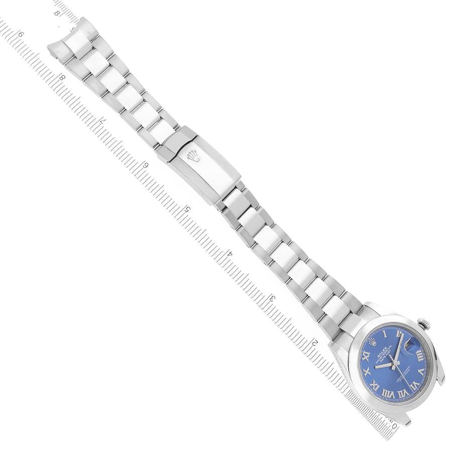 Rolex Datejust 41 Blue Roman Dial Steel Mens Watch 126300 41mm