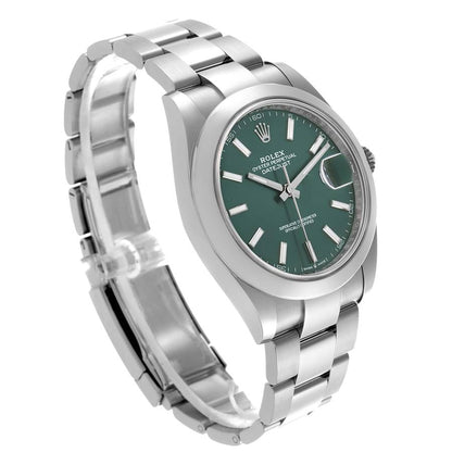 Rolex Datejust 41 Green Dial Steel Mens Watch 126300 41mm