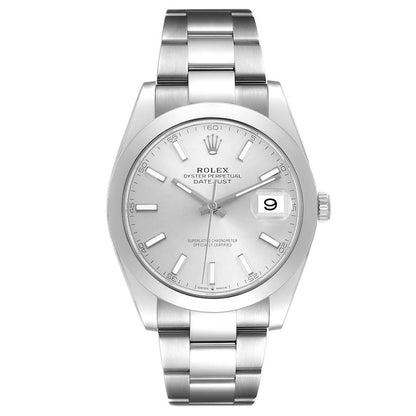 Rolex Datejust 41 Silver Dial Steel Mens Watch 126300 41mm