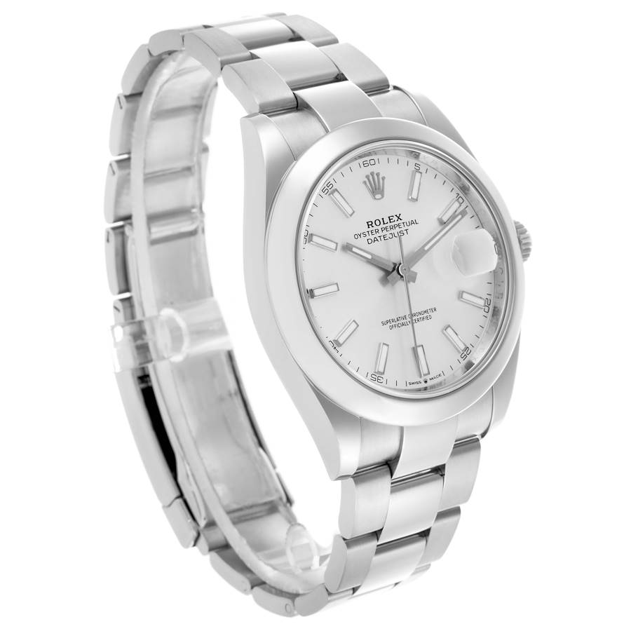 Rolex Datejust 41 Silver Dial Steel Mens Watch 126300 41mm